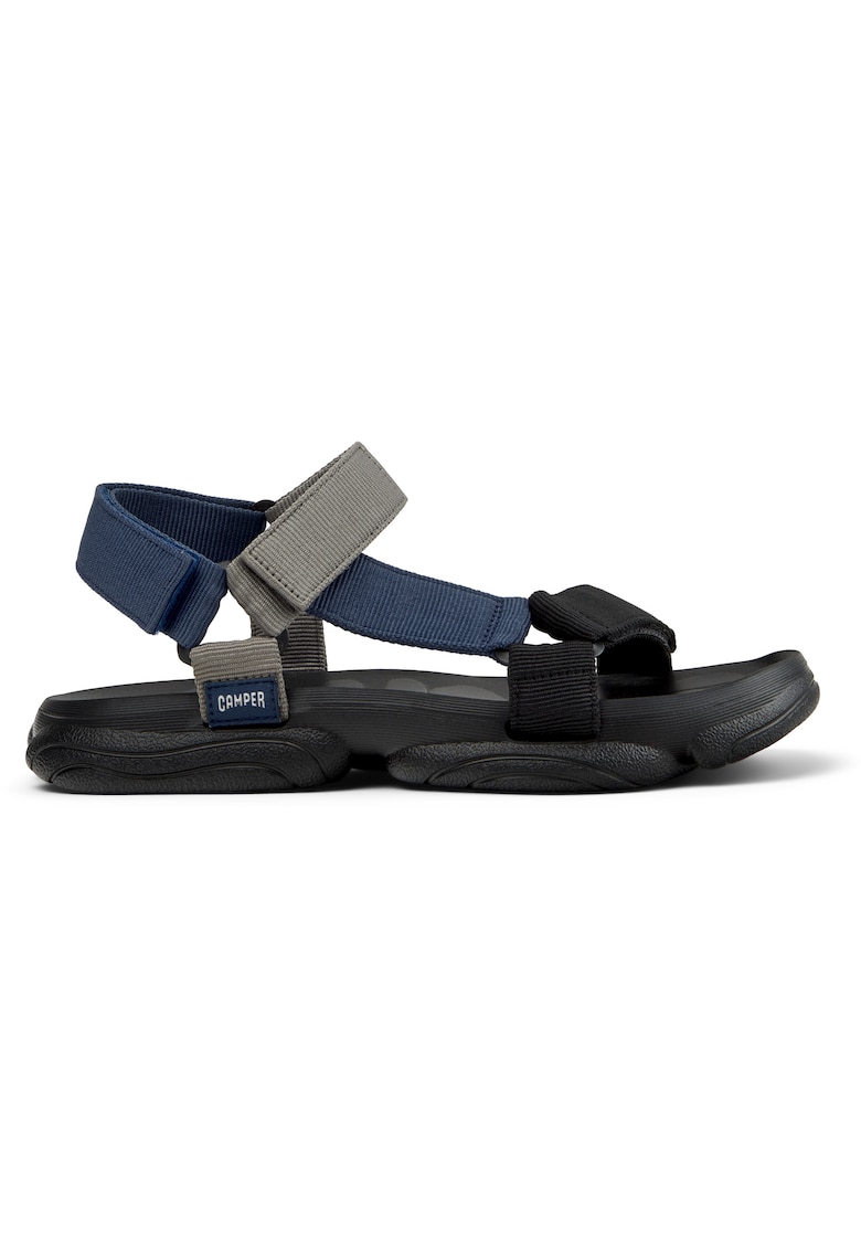Sandale cu model colorblock si inchidere velcro Karst - Gri/Albastru
