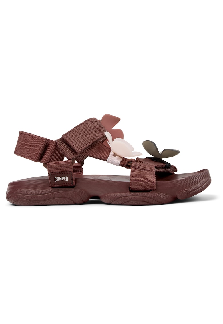 Sandale cu inchidere velcro Karst - Visiniu