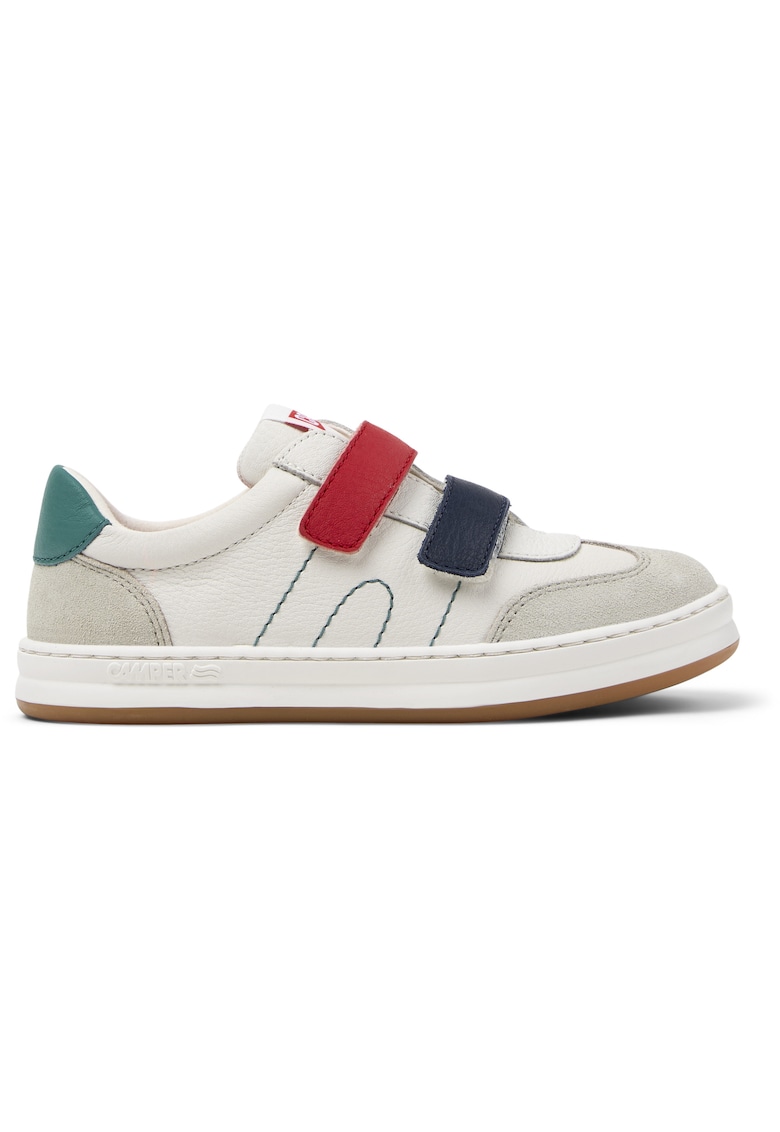 Pantofi sport Runner Four de piele cu velcro - Bej