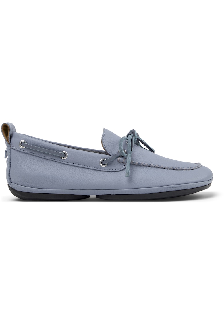 Mocasini din piele cu logo discret Right Nina - Albastru