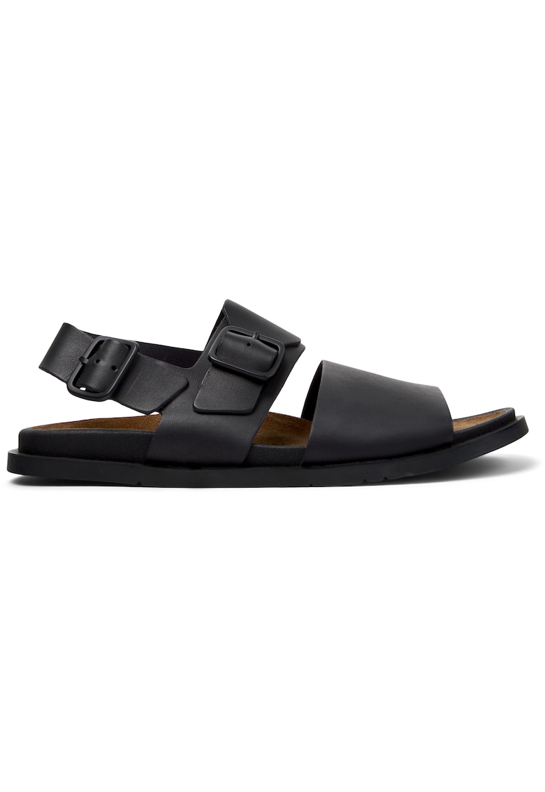 Sandale slingback de piele Lluc - Negru