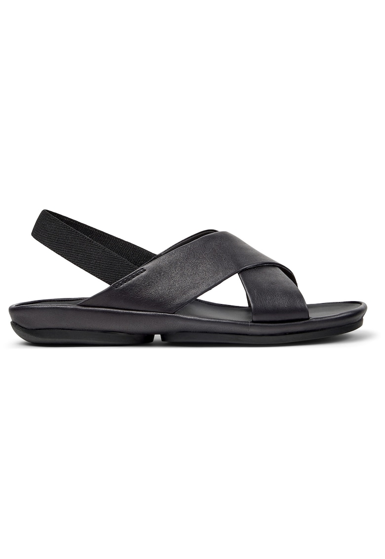 Sandale din piele cu bretele incrucisate Right Isdla - Negru