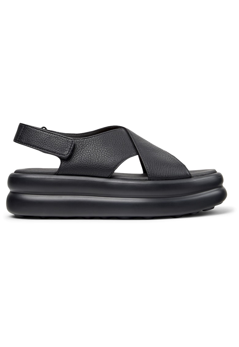 Sandale din piele cu platforma si bretele incrucisate Pelotas Flota Up - Negru