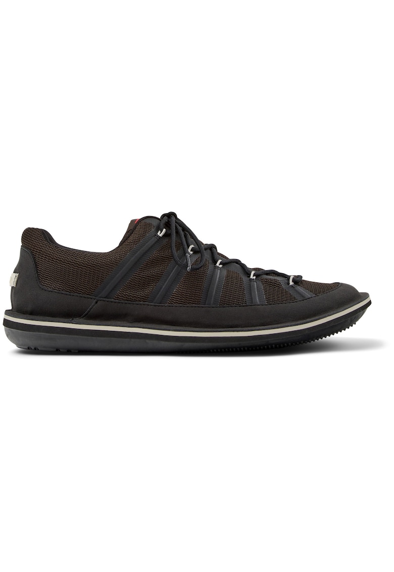 Pantofi sport Beetle low-cut din material textil cu sireturi - Negru/Gri