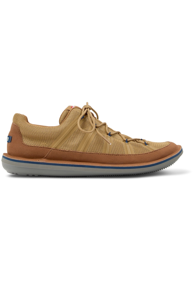 Pantofi sport Beetle low-cut din material textil cu sireturi - Maro