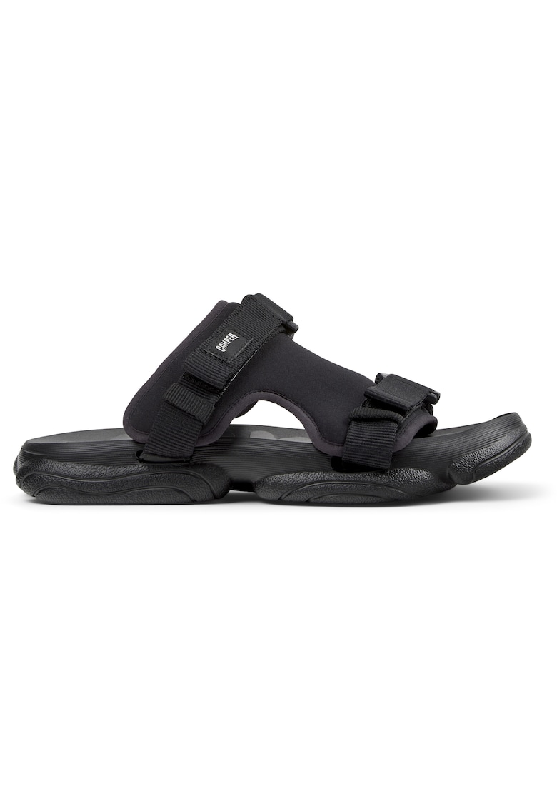 Papuci cu design catarame Karst - Negru