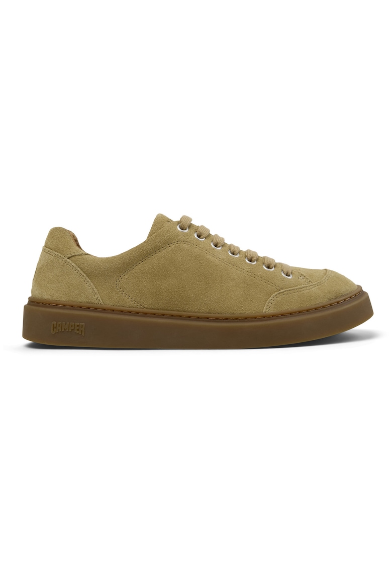 Pantofi sport Twentyfive din piele intoarsa cu brant moale - Maro