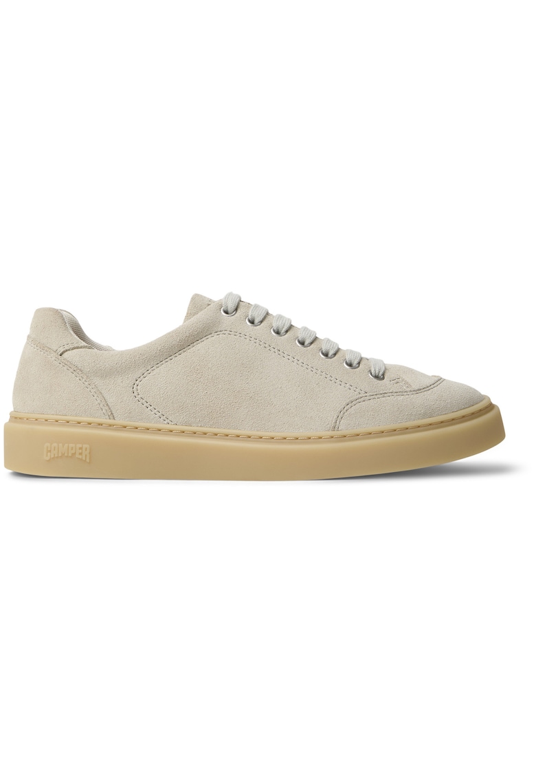 Pantofi sport Twentyfive din piele intoarsa cu brant moale - Bej