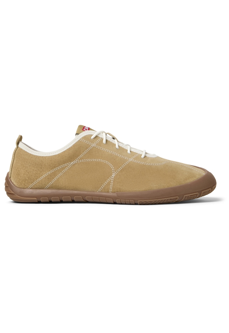 Pantofi sport Peu Path+ din piele intoarsa cu cusaturi contrastante - Maro