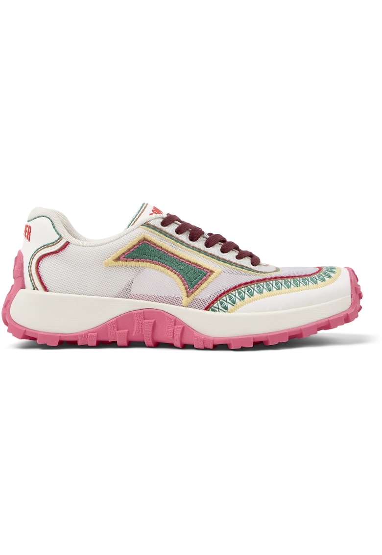 Pantofi sport Drift Trail Twins din material textil cu detalii brodate - Alb/Alb murdar