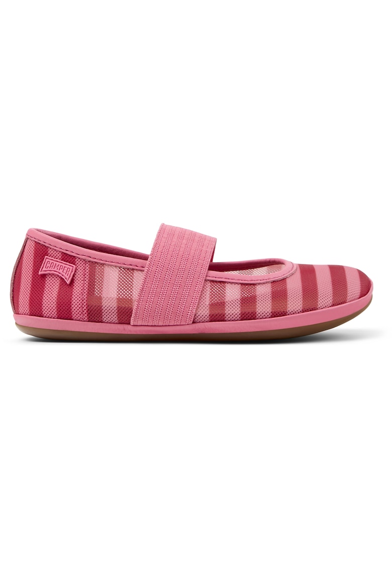 Balerini din material textil cu banda elastica Right - Roz