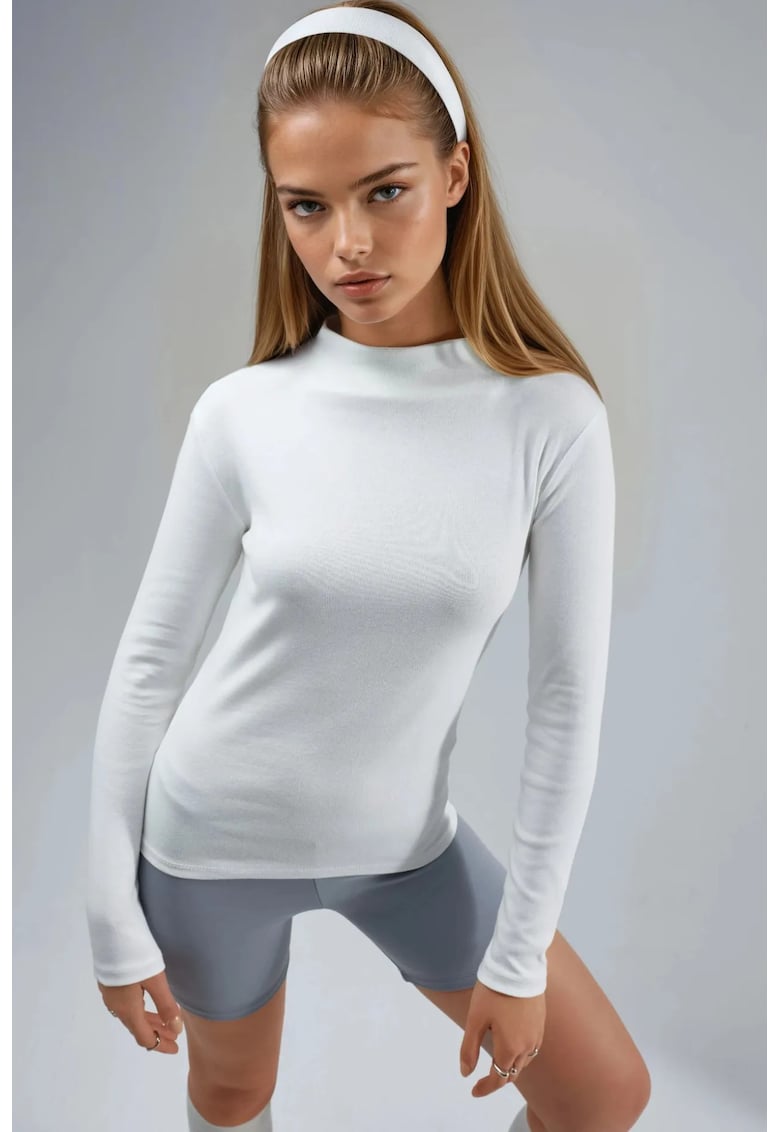 Bluza dama - Alb - Jerseu -