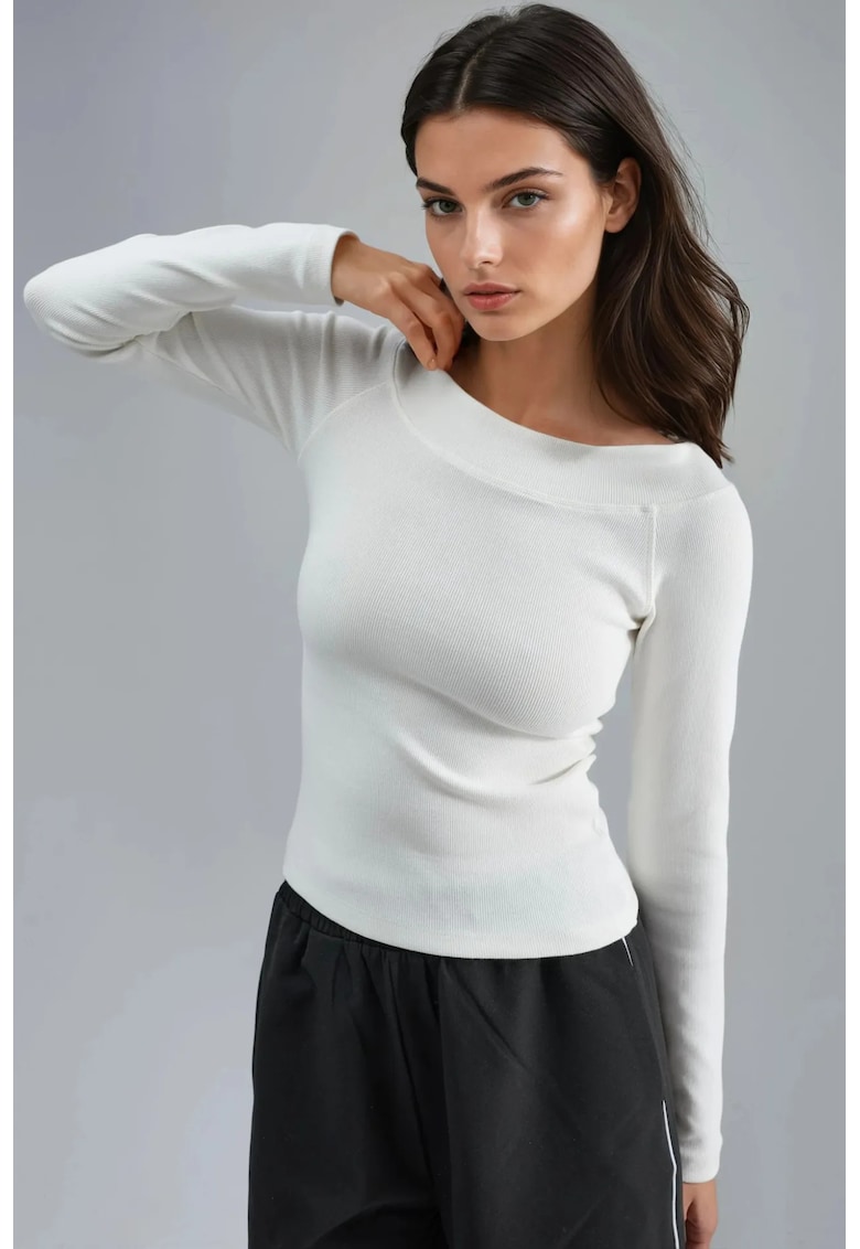 Bluza - Alb - Jerseu - Pentru dama