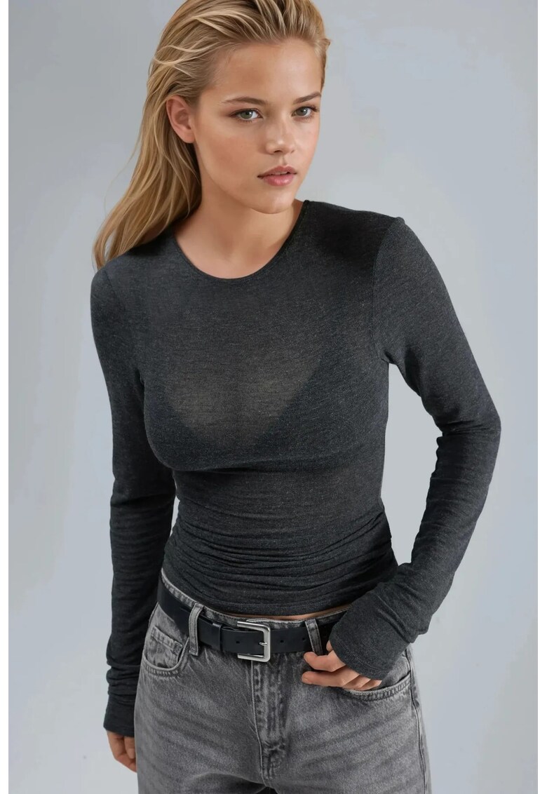 Bluza dama - Gri inchis - Jerseu