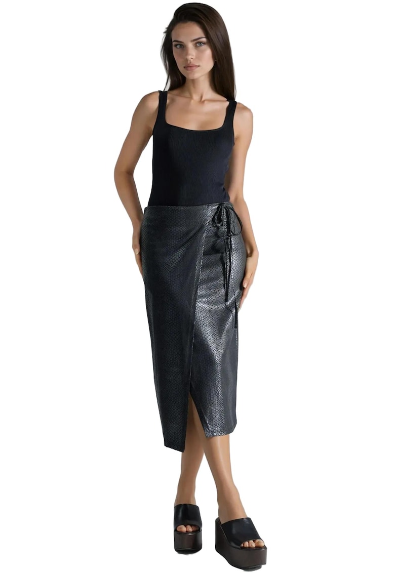 Fusta midi neagră - Negru