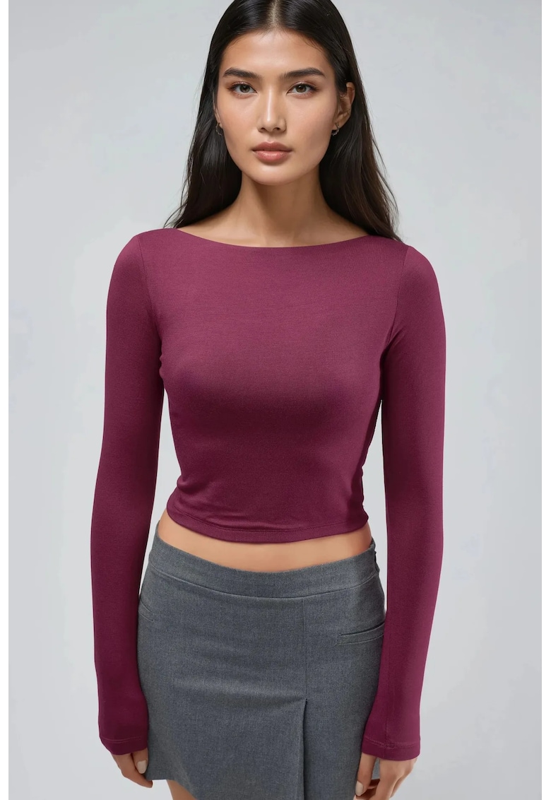 Bluza dama - Slim fit - Visiniu