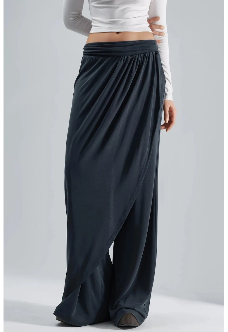 Pantaloni dama modal/poliester - gri inchis