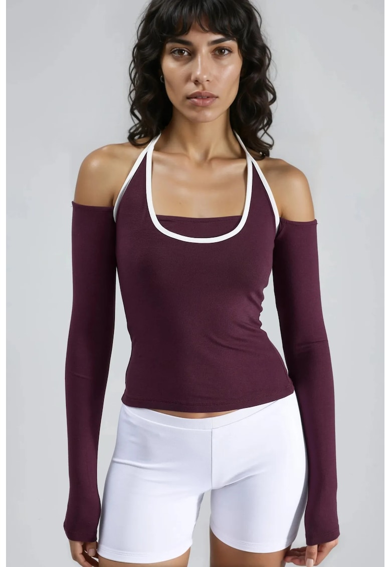 Bluza dama - Mov - Jerseu - Slim fit