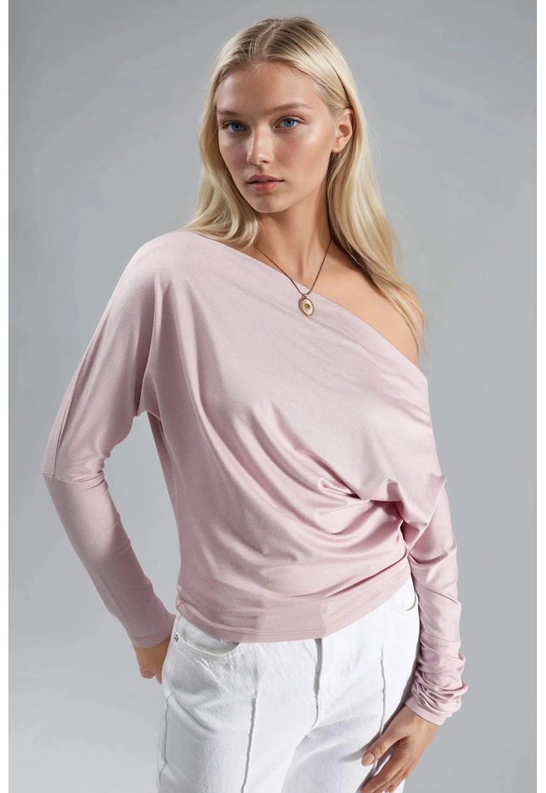 Bluza dama - Roz pal - Jerseu