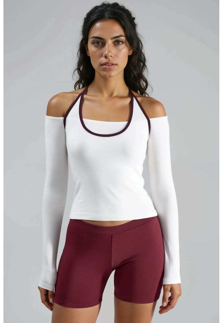 Bluza dama - Alb - Jerseu