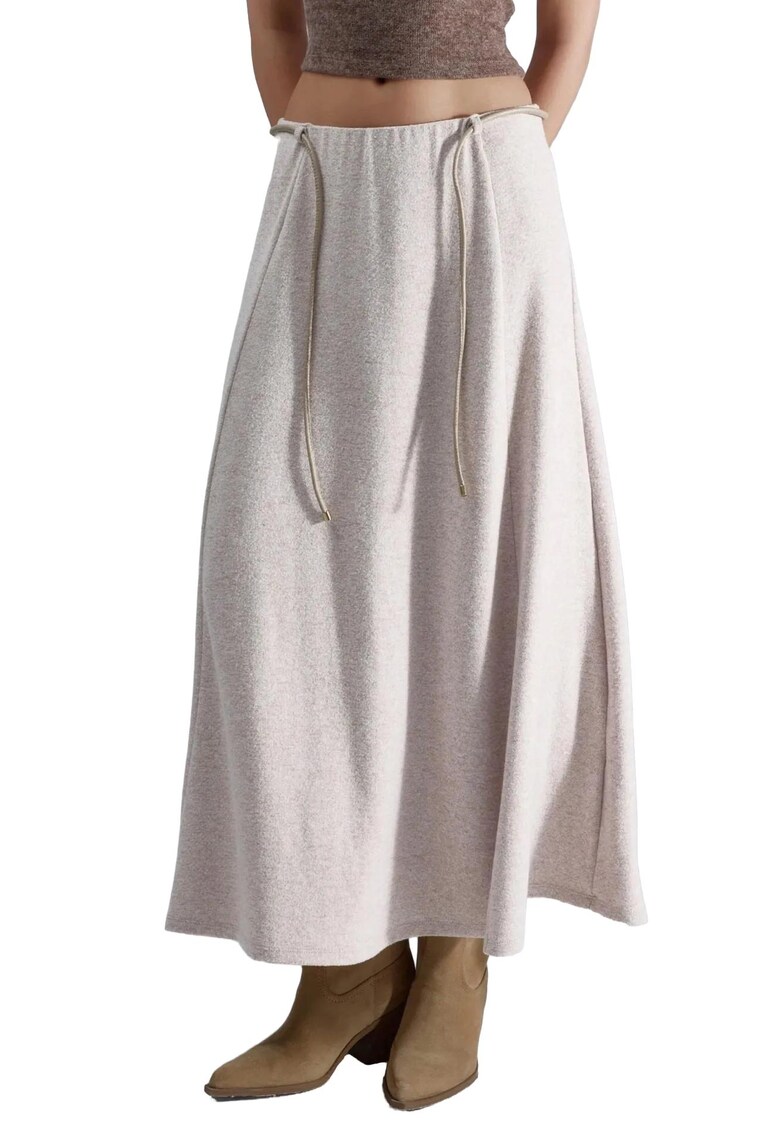 Fusta lunga - Textil - Bej natural
