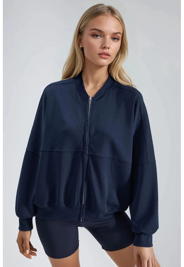 Jacheta scurta dama - modal - bleumarin