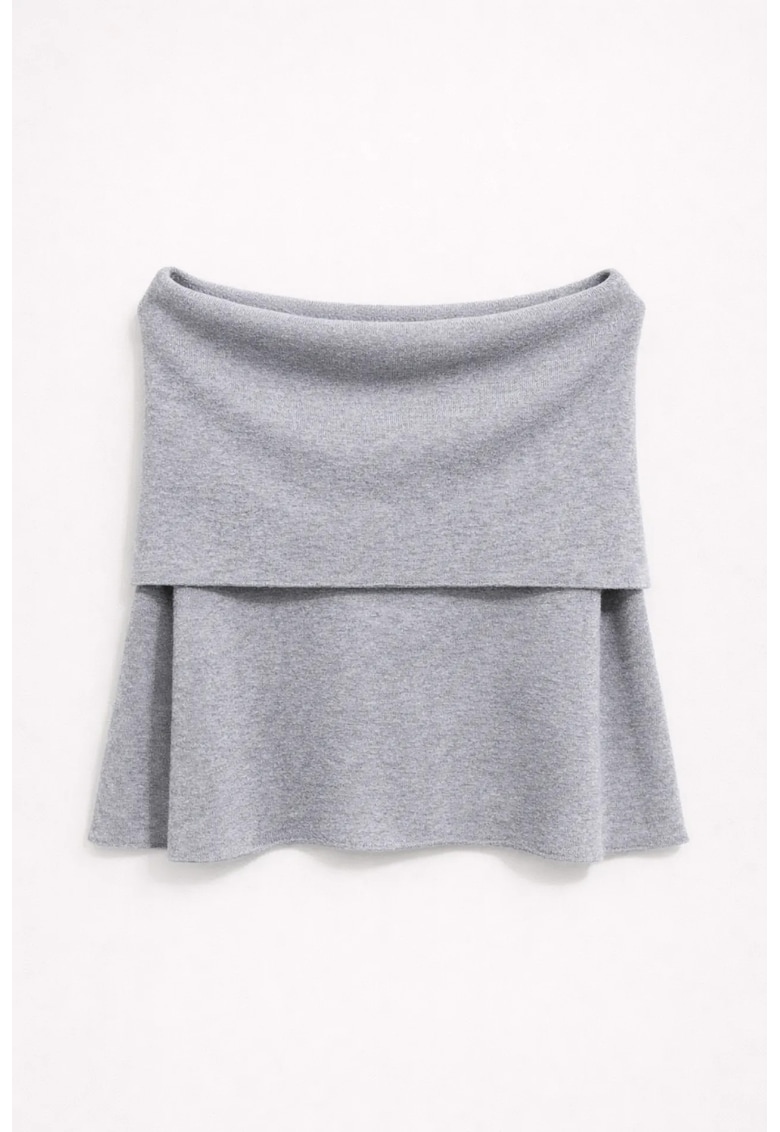 Bluza supradimensionata - Gri inchis - Tricot -