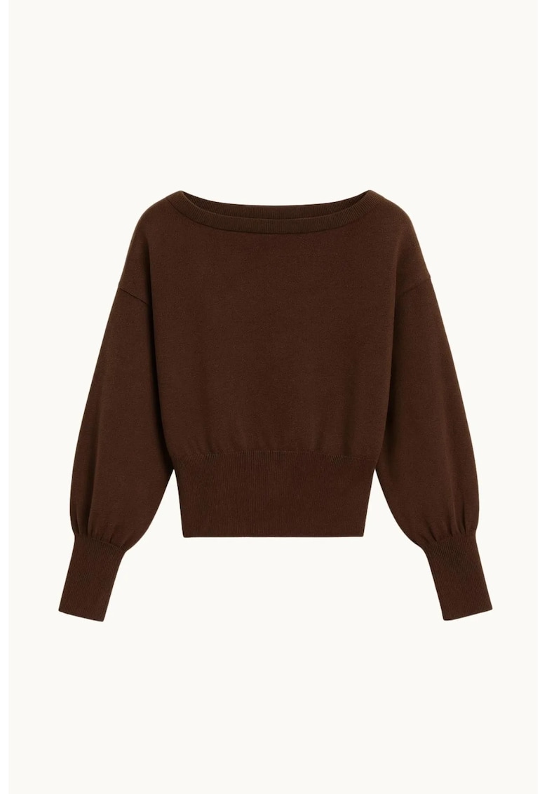 Pulover asimetric dama - maro - tricot - One Size