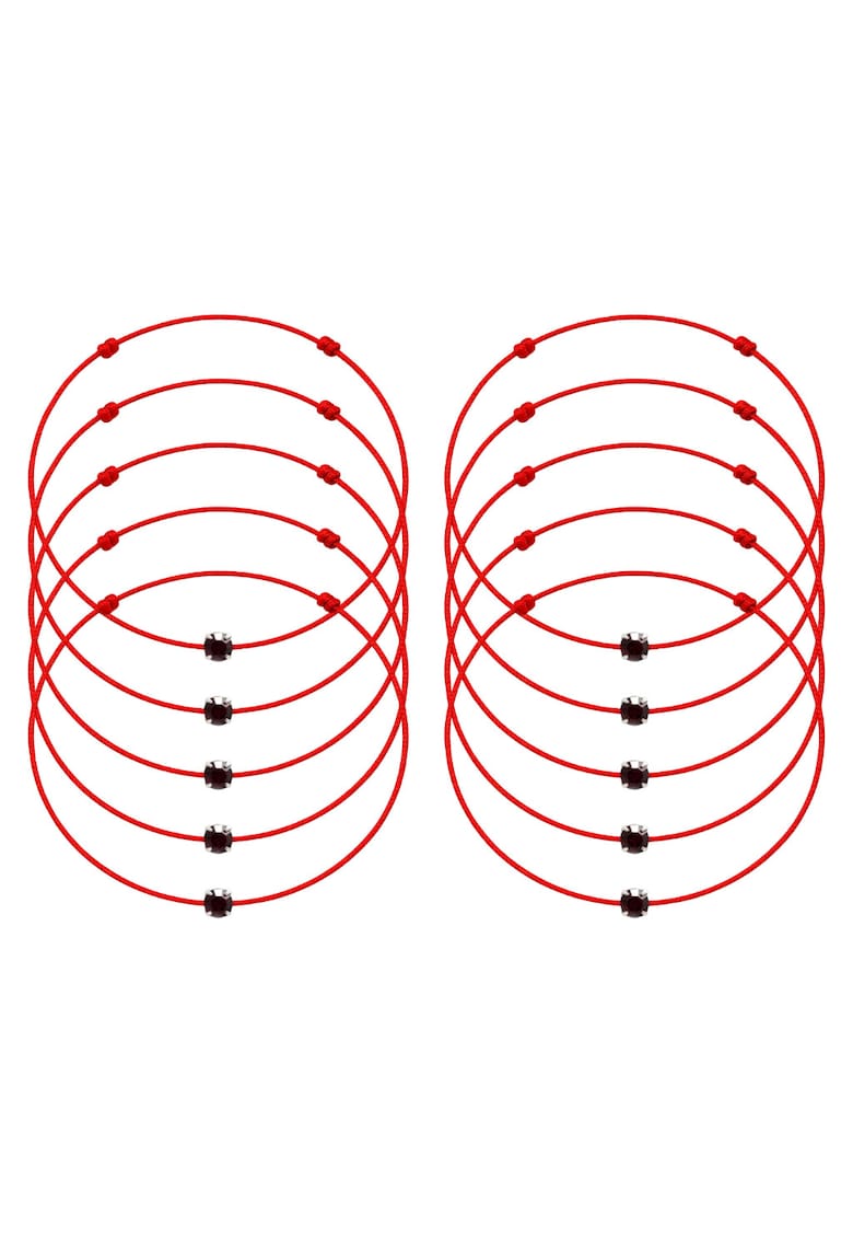 Set de bratari martisor cu cristal Preciosa - 10 bucati - Mov