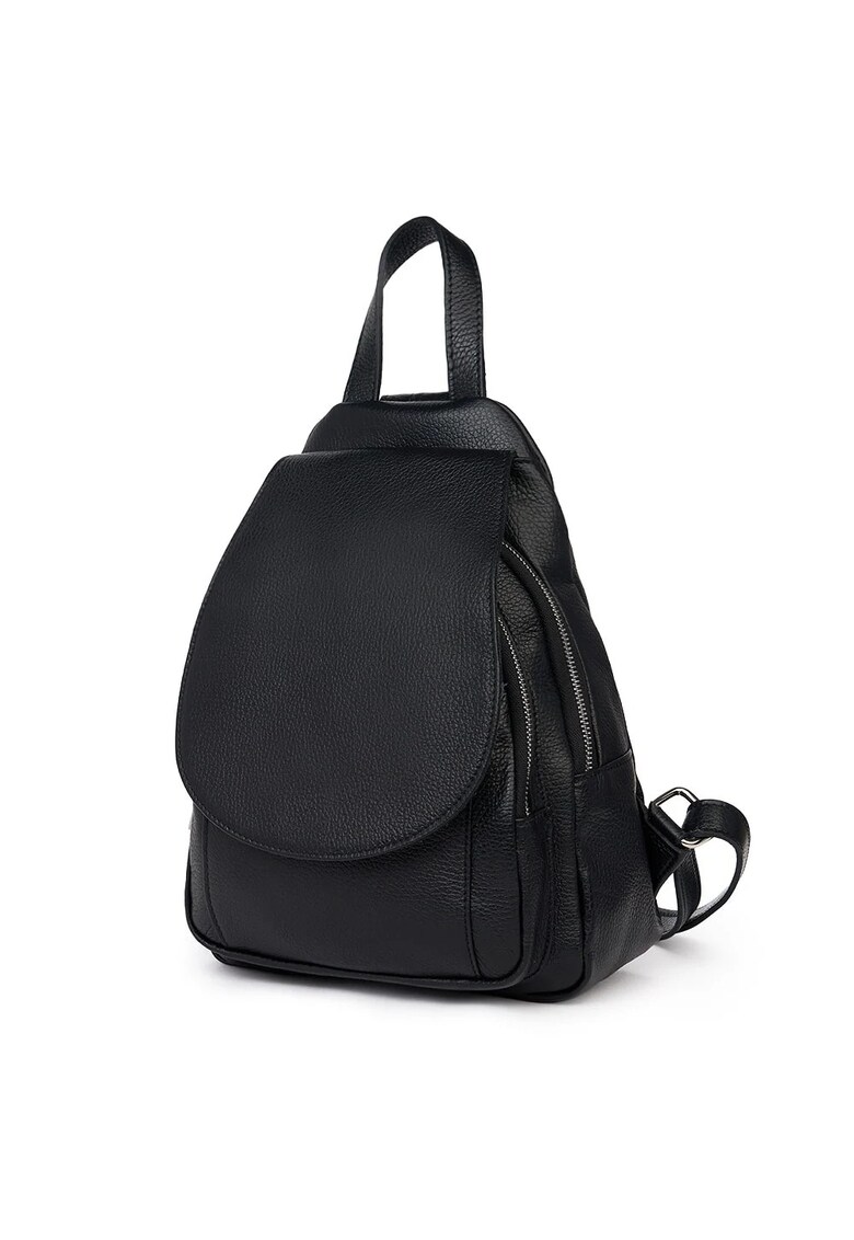 Rucsac din piele naturala Dante - Negru