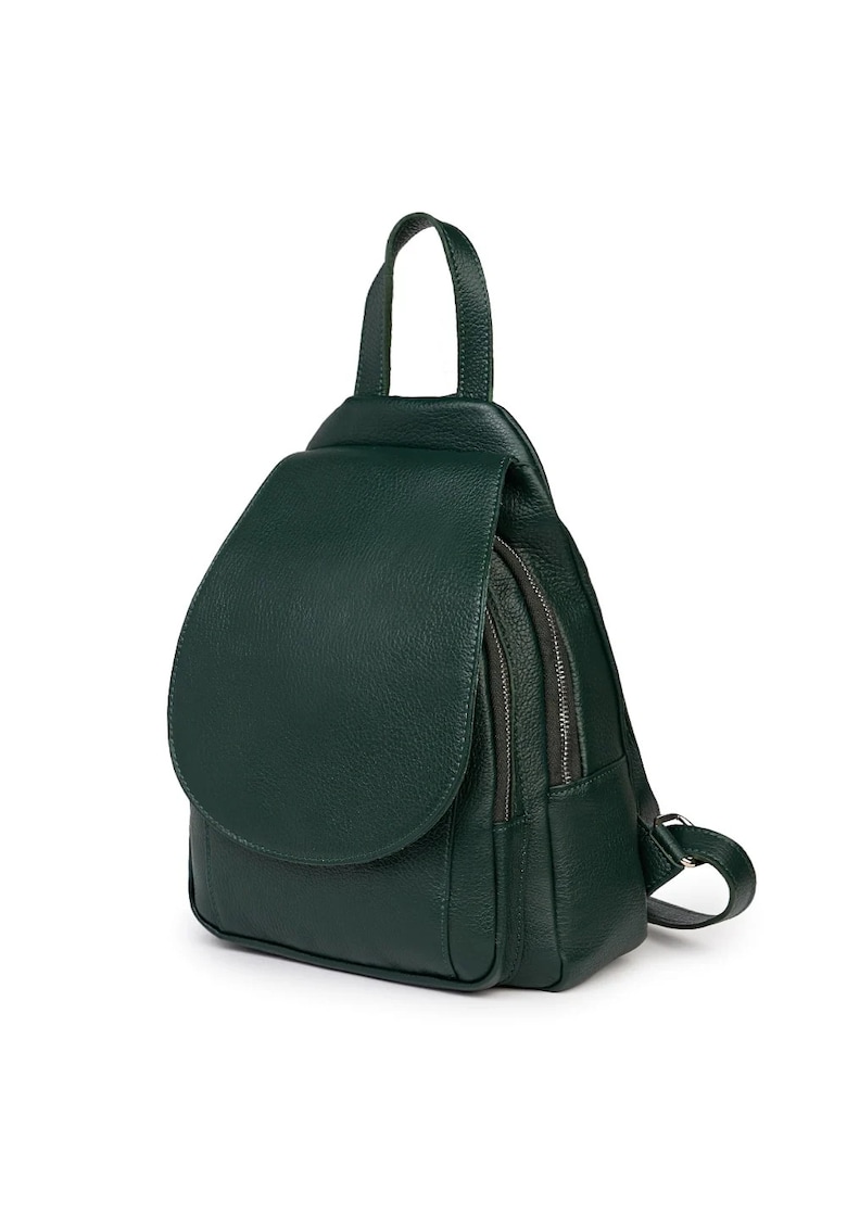 Rucsac din piele naturala Dante - Verde