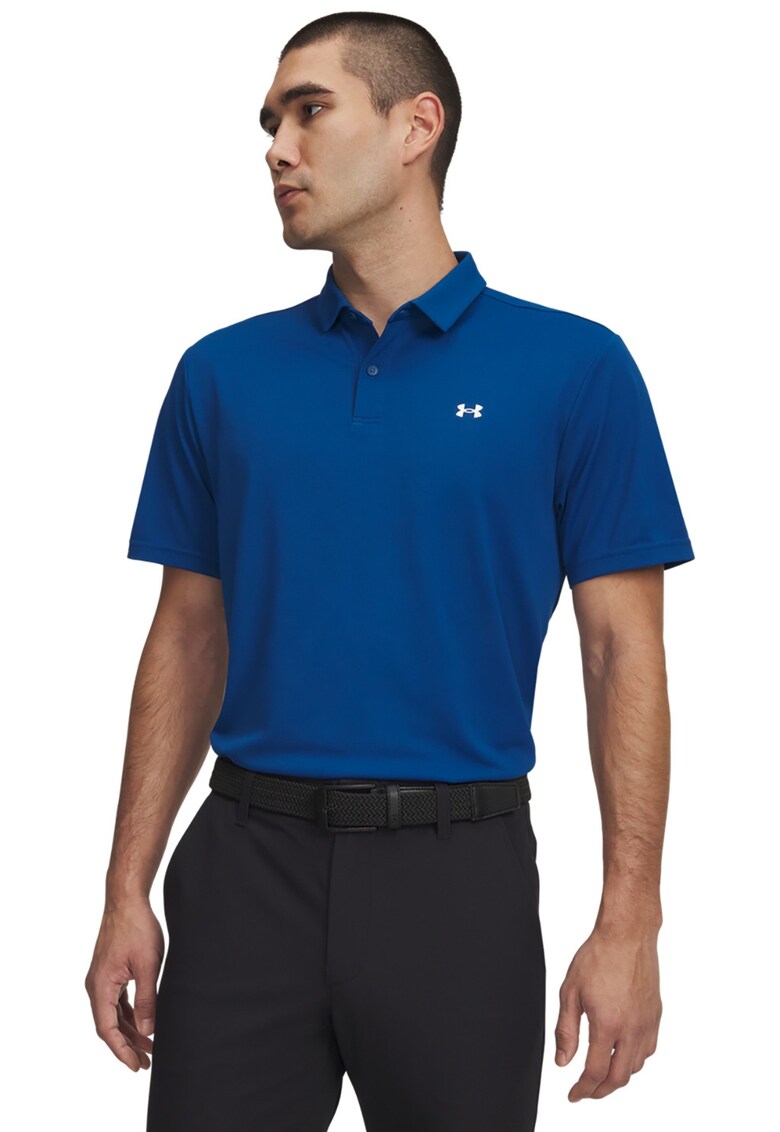 Tricou polo cu logo si protectie UPF - Albastru royal
