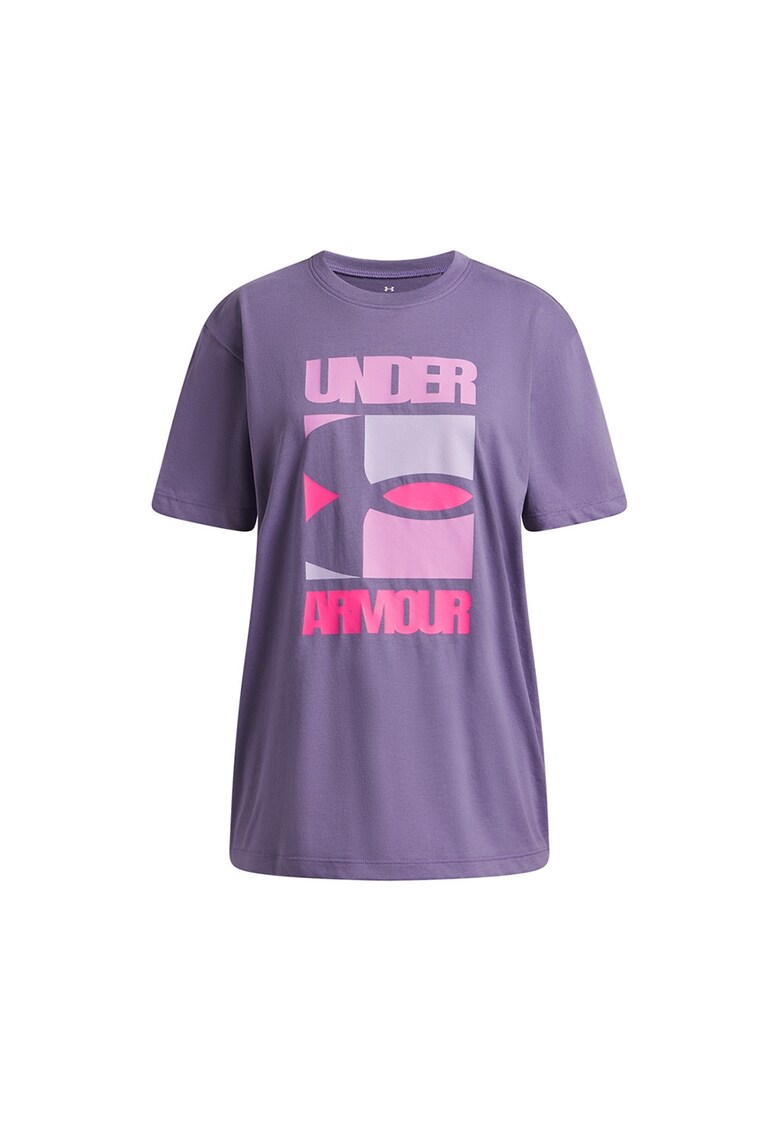 Tricou supradimensionat cu logo - Violet prafuit