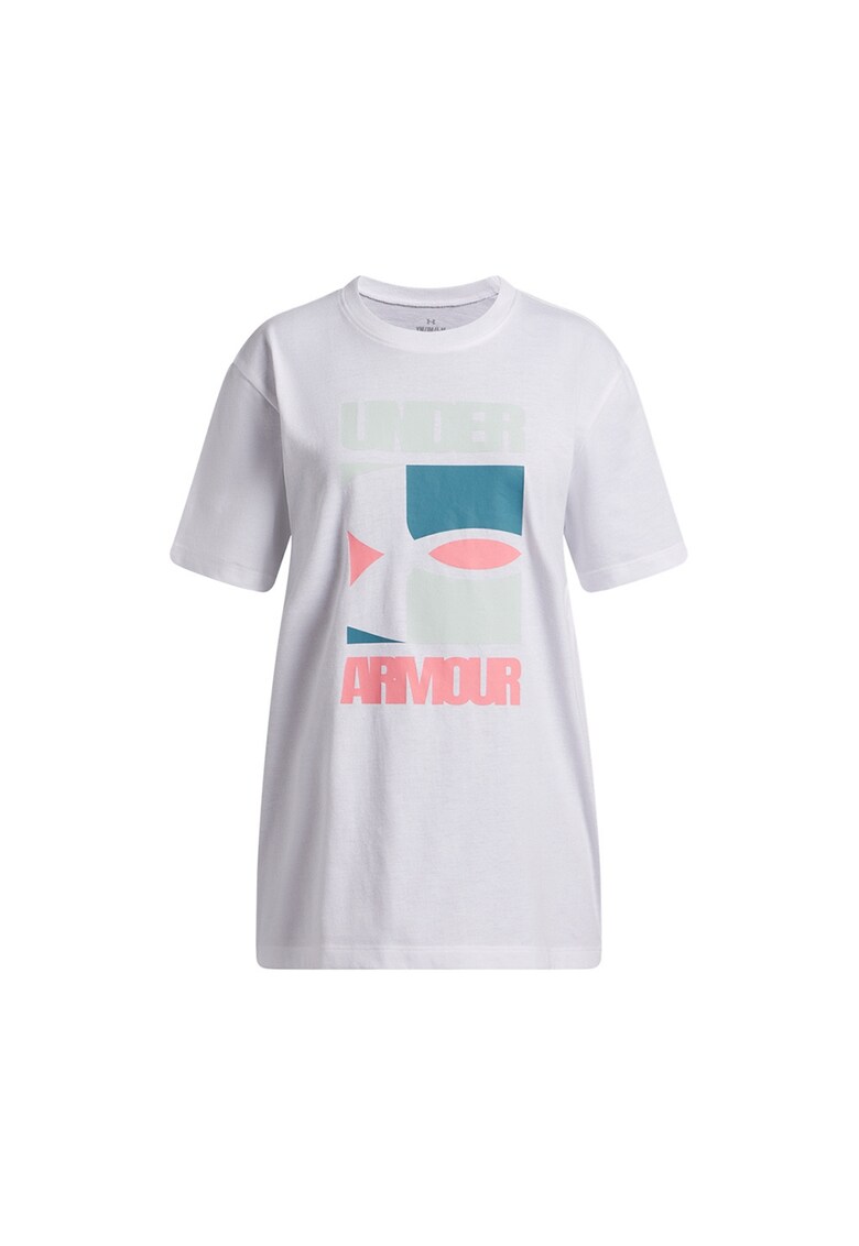 Tricou supradimensionat cu logo - Alb optic