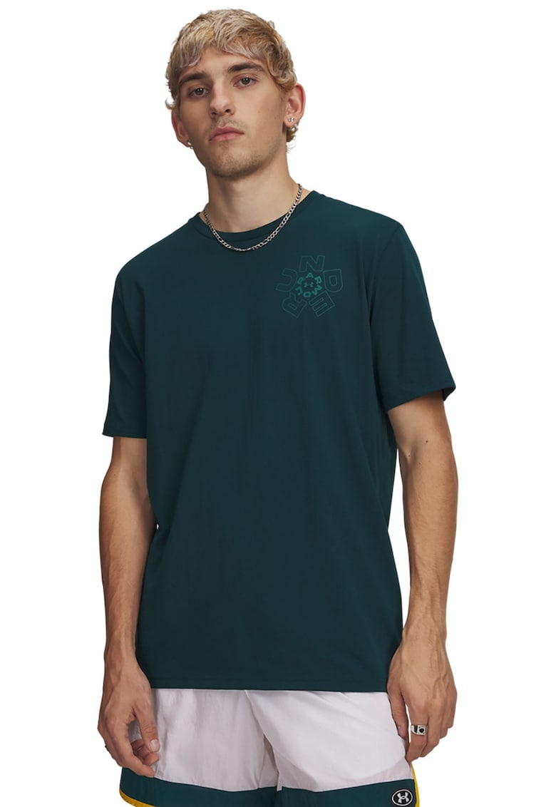 Tricou din amestec de bumbac Radial - Verde englez