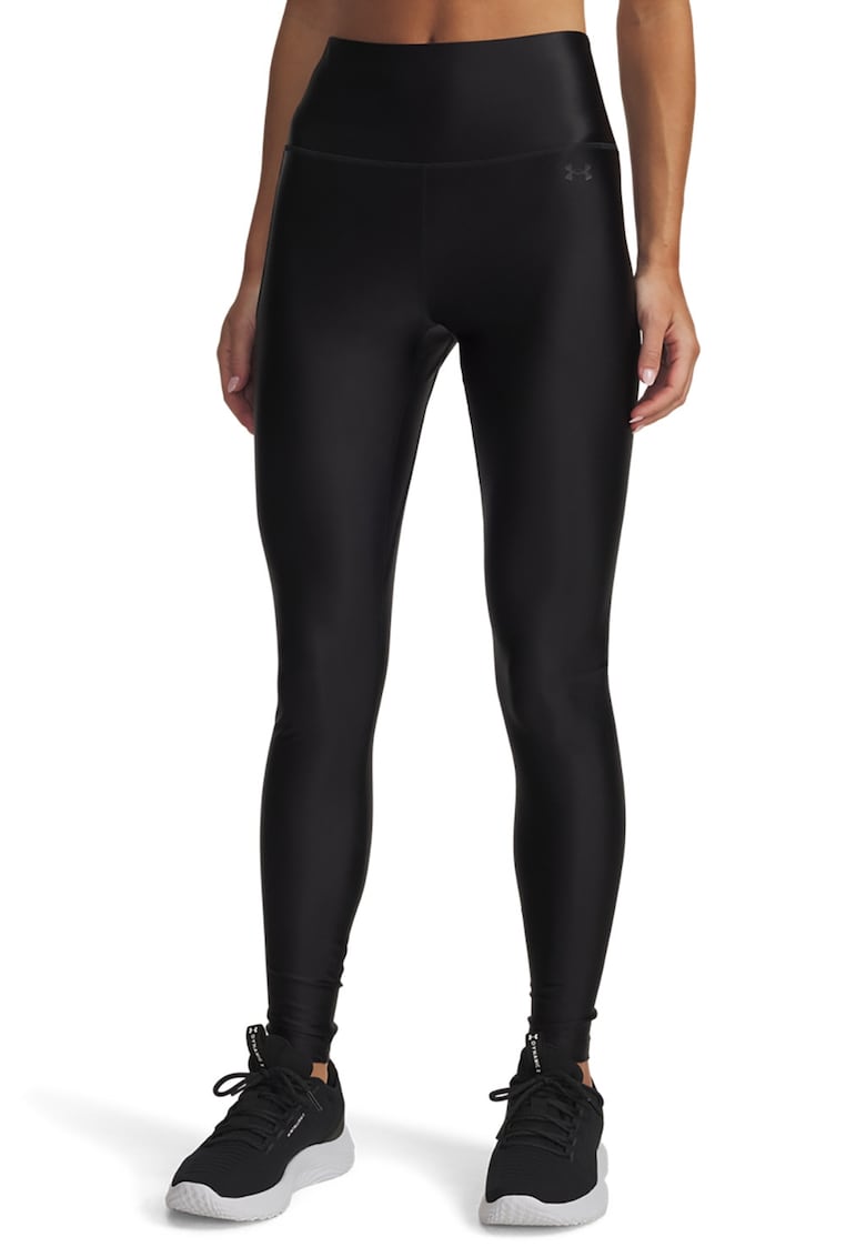 Colanti cu buzunar lateral pentru fitness Motion Shiny - Negru