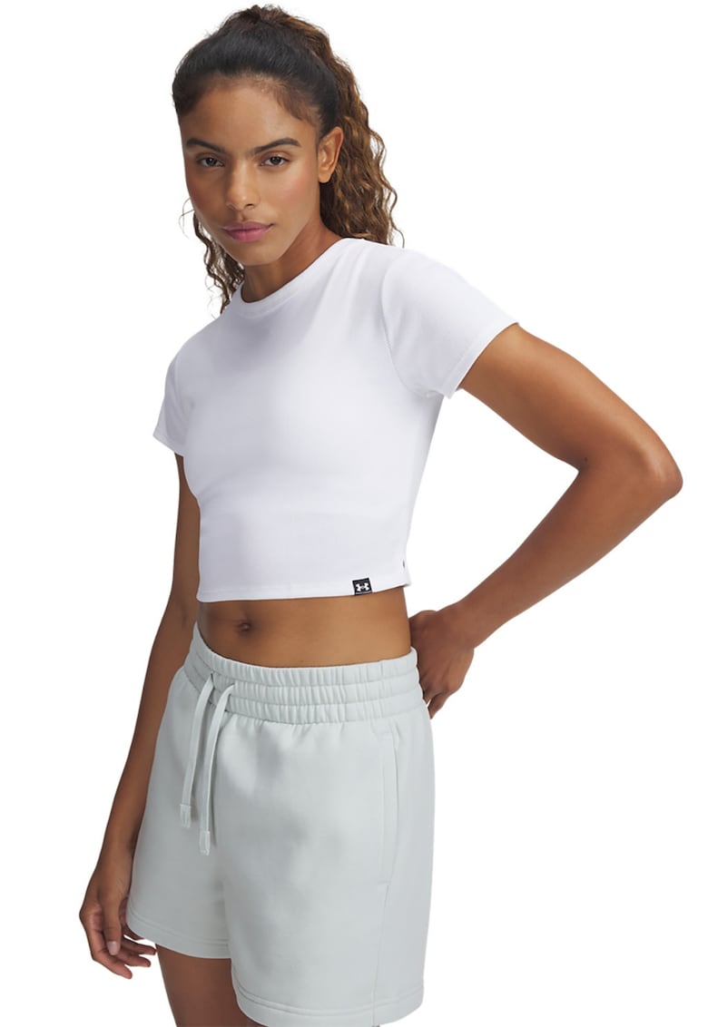 Tricou crop slim fit Rival - Alb optic