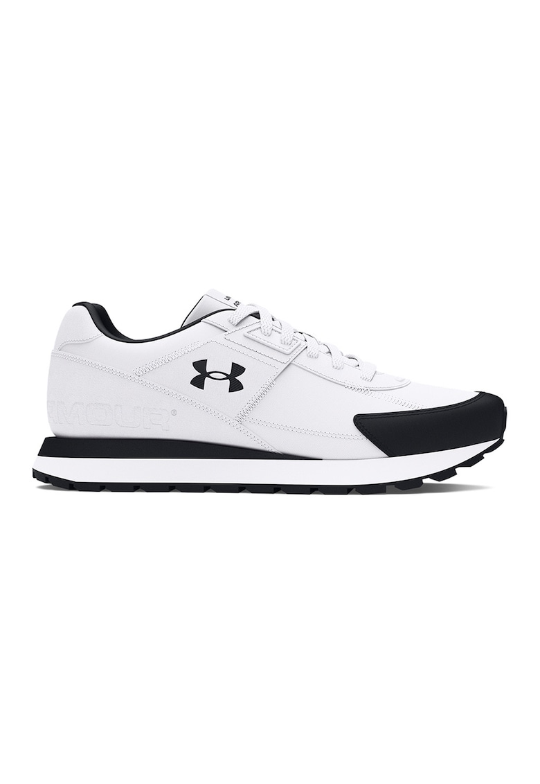 Pantofi sport cu detalii de piele intoarsa Essential Runner - Negru/Alb optic