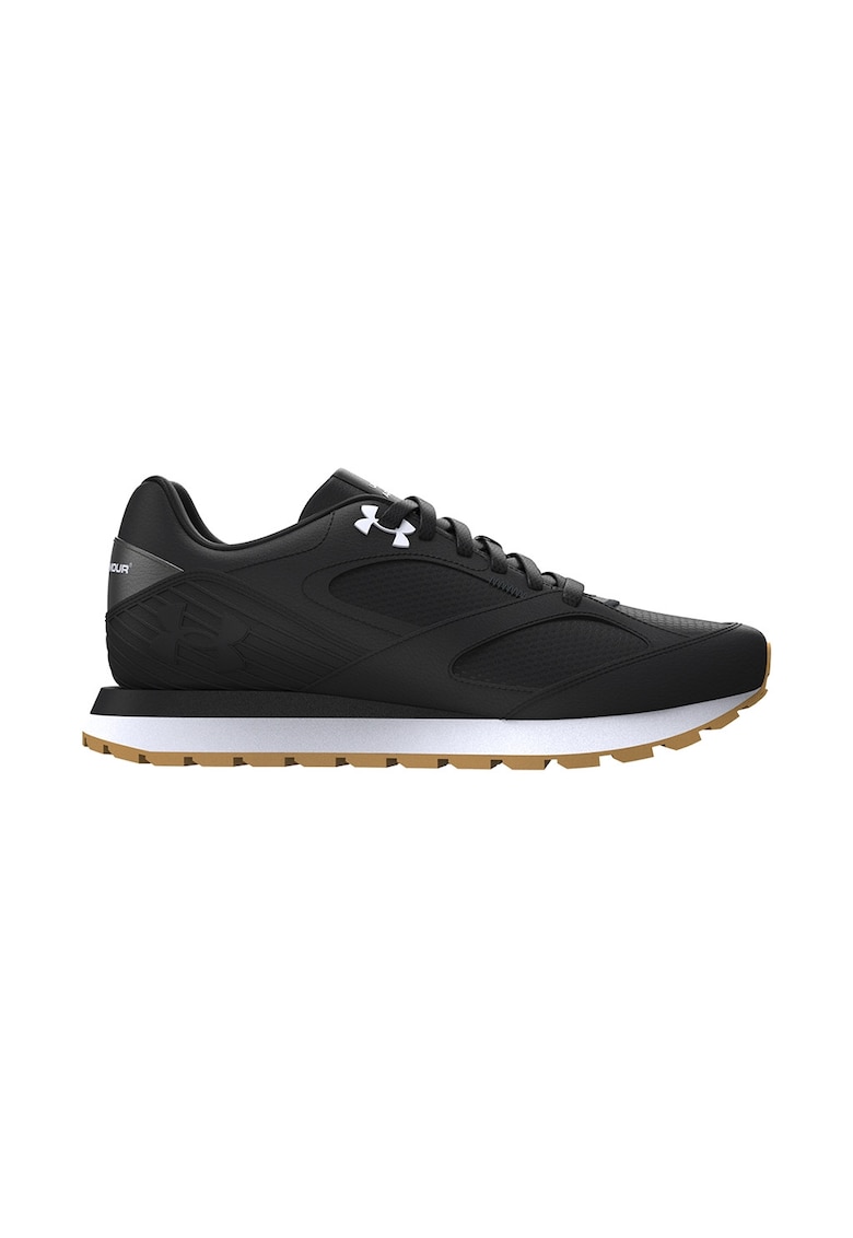 Pantofi sport Jogger cu garnituri din piele - Negru