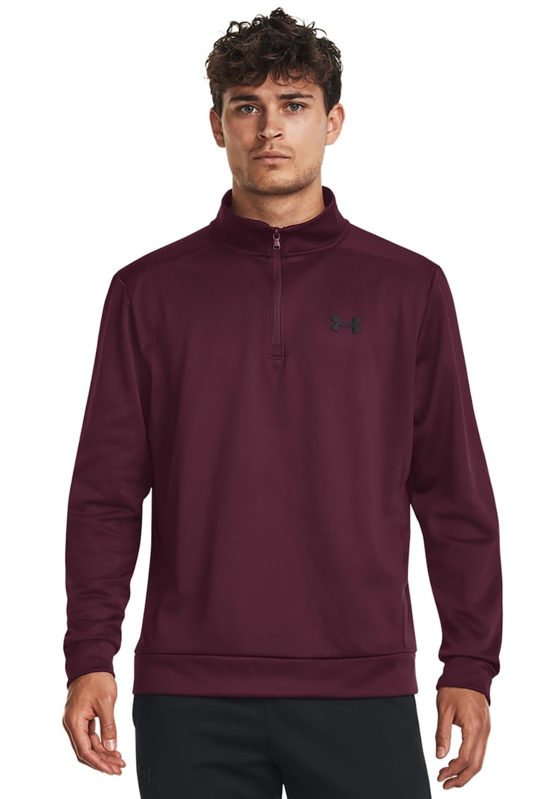 Bluza cu fenta cu fermoar pentru fitness - Visiniu