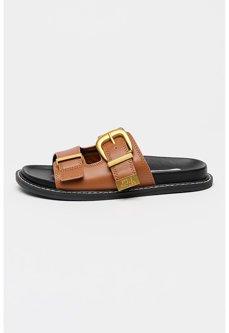 Papuci de piele Arch-E - Maro cognac