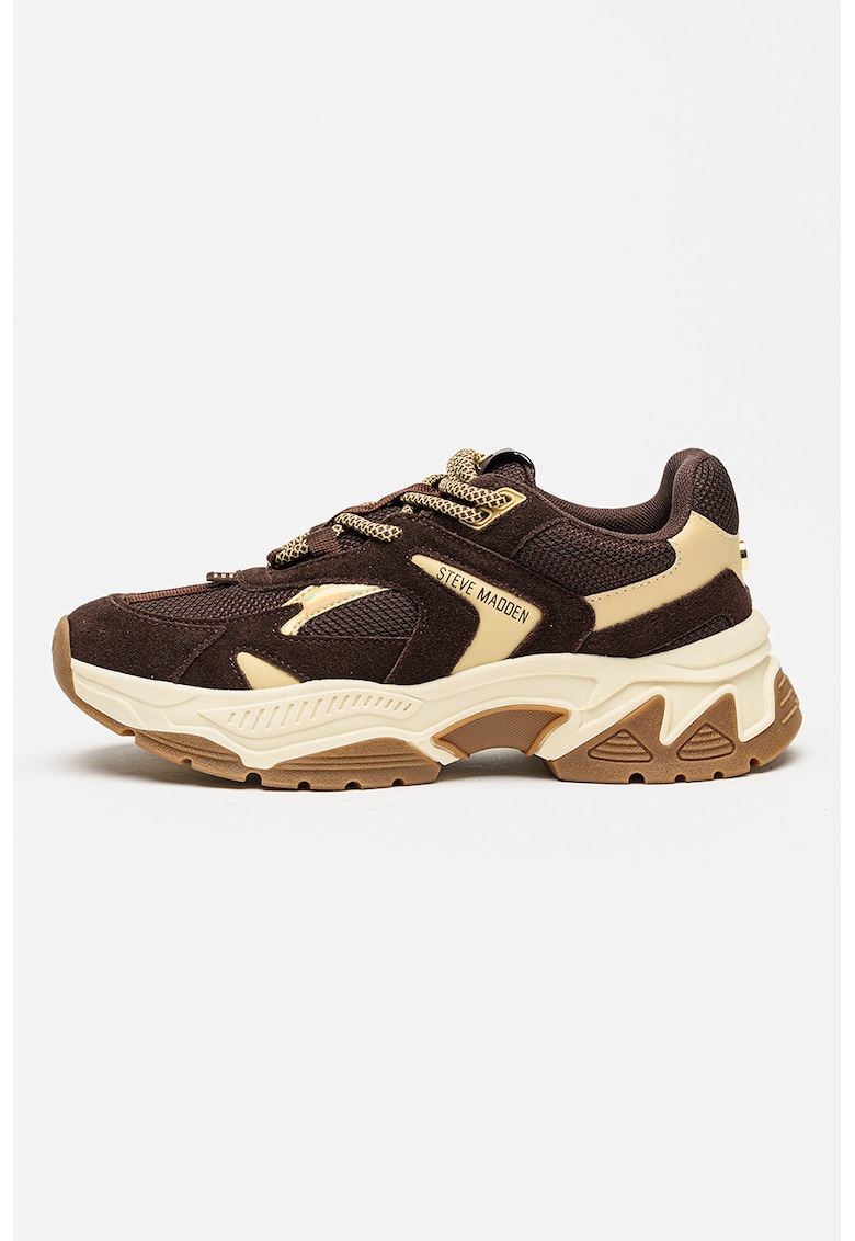 Pantofi sport Ample cu sireturi si garnituri din plasa