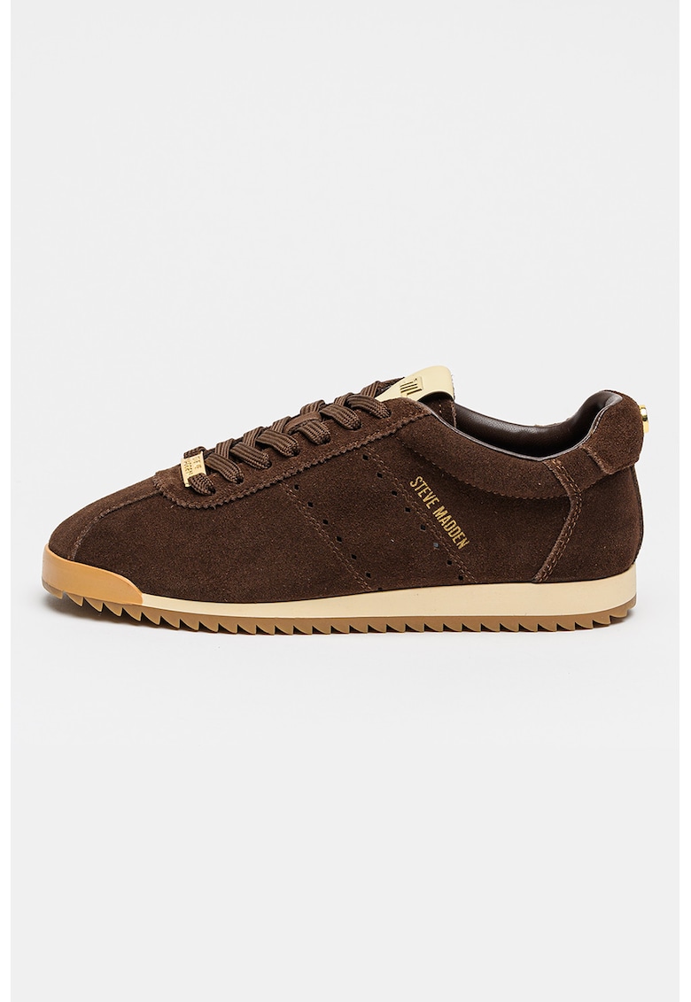 Pantofi Mirage sport de piele intoarsa - Maro inchis