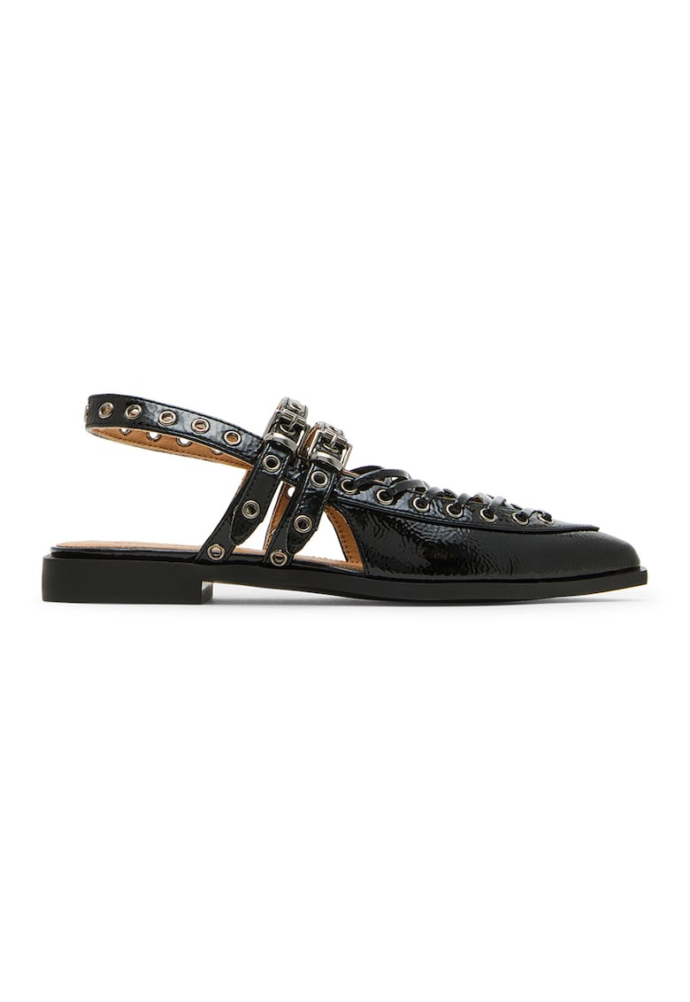 Pantofi slingback din piele - Negru