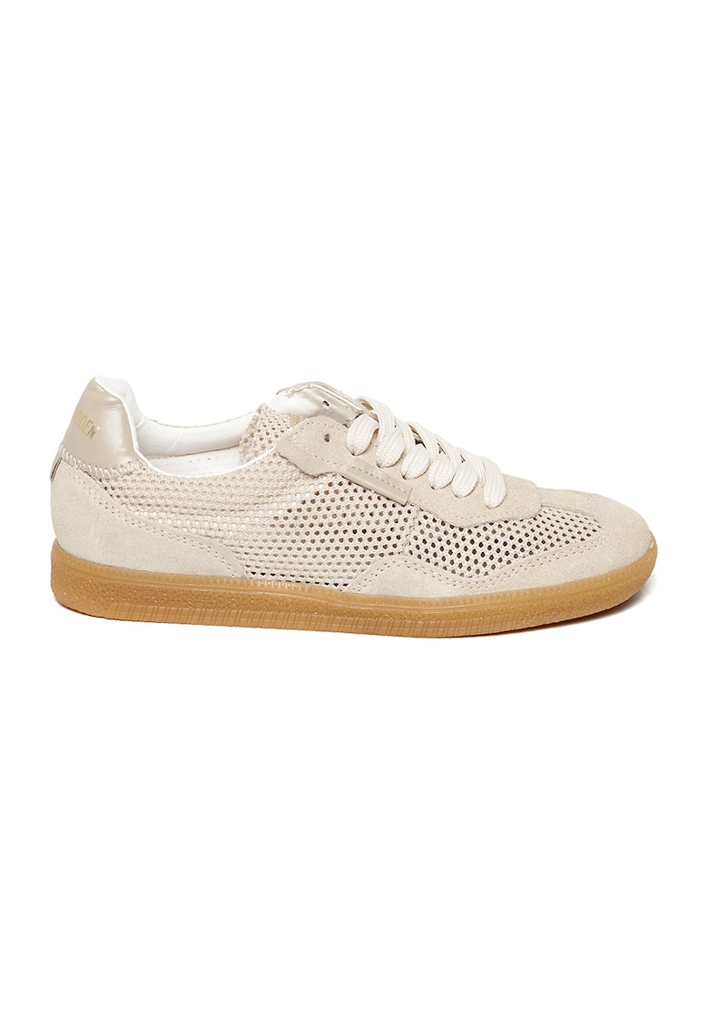 Pantofi sport din material textil cu varf rotund - Maro camel