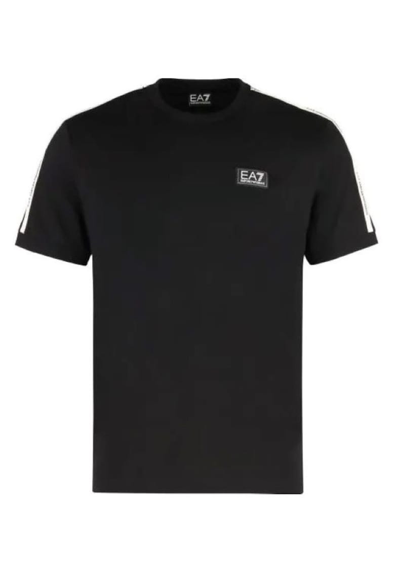 Tricou barbati TRAIN LOGO SERIES M TAPE TEE SS CO - Bumbac - Negru - Negru