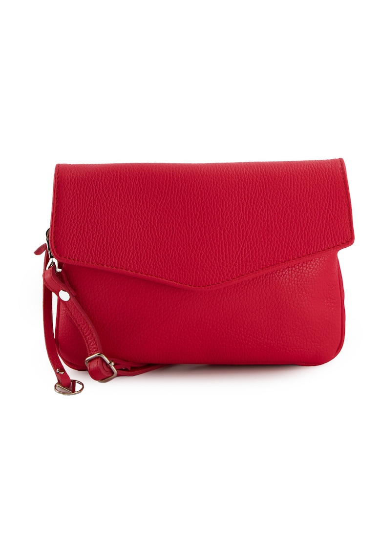 Geanta din piele crossbody cu fermoar