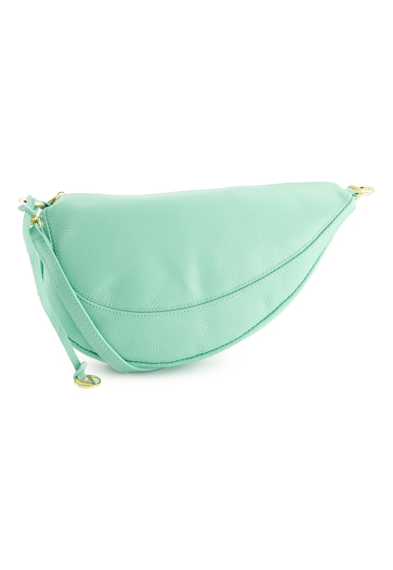Geanta crossbody cu fermoar si curea ajustabila