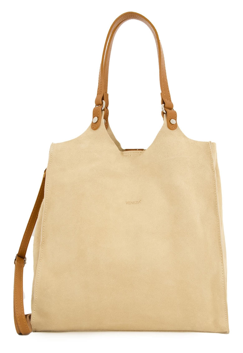 Geanta shopper din piele intoarsa