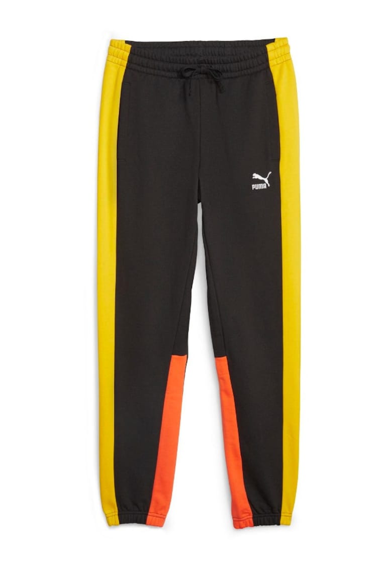 Pantaloni sport cu model colorblock Classics Block - Negru